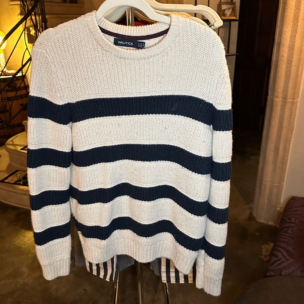Nautica stripe fisherman’s sweater